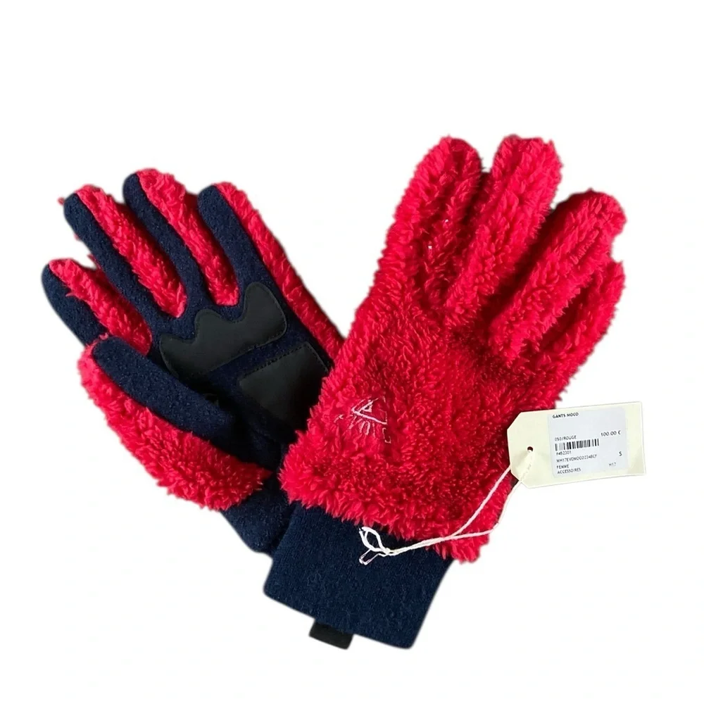 EVOLG  Moco Fleece Tech Gloves NWT Wool Blend Red Rouge Navy Blue
